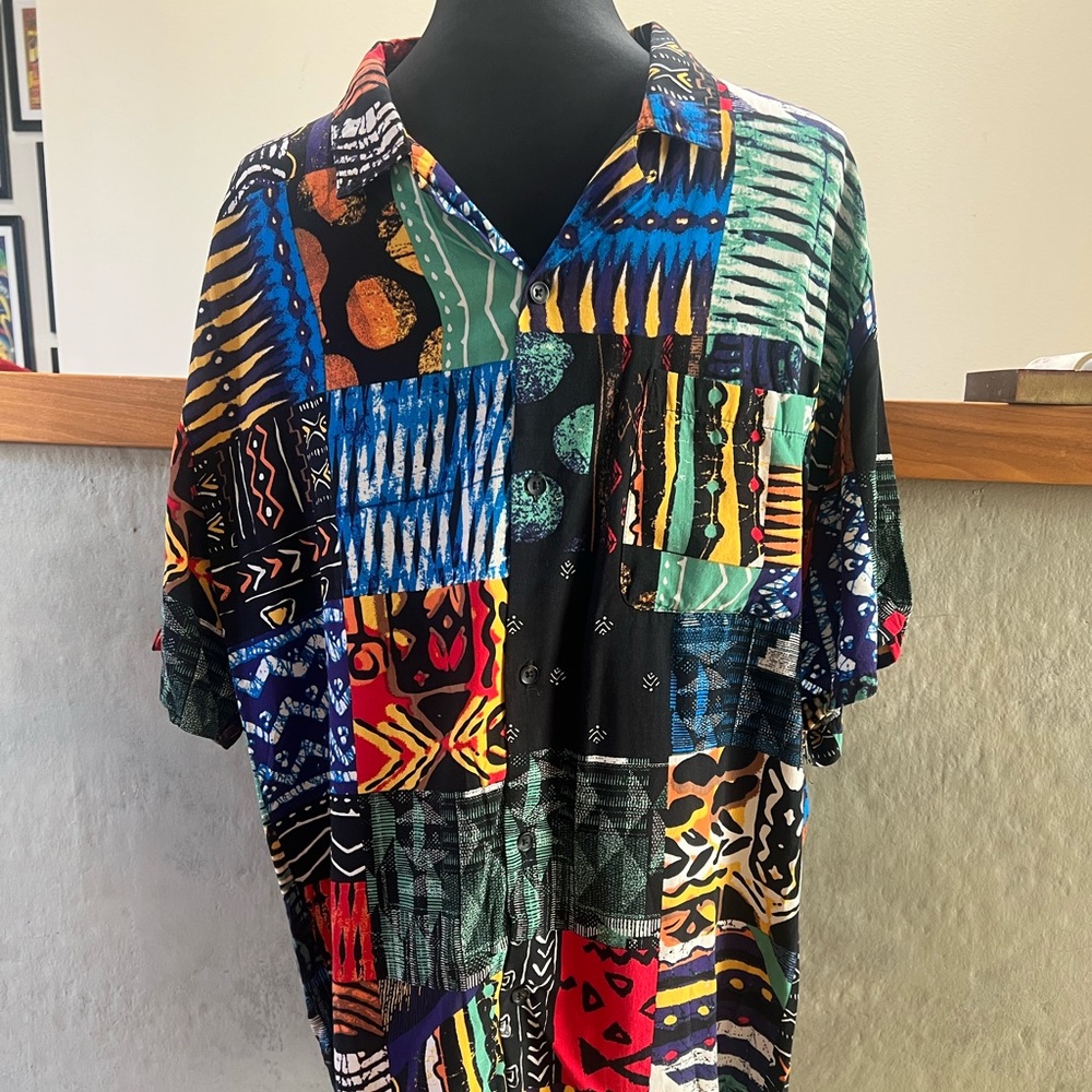 Urban Outfitters Multicolor Abstract Shirt